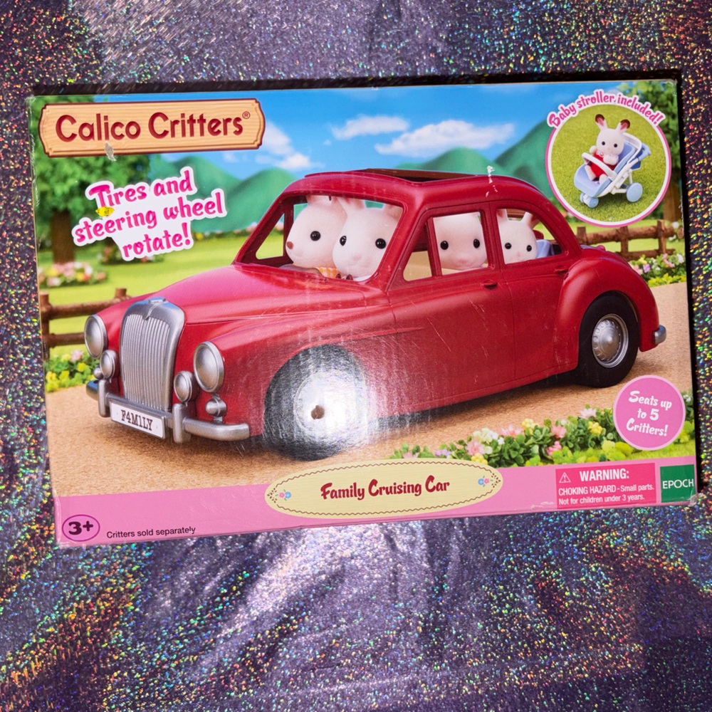 Calico Critters Family Red Cherry Cruiser Car